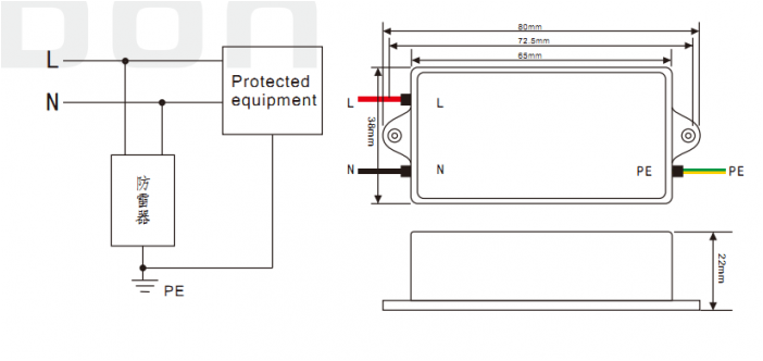 電源防雷器 LED電源防雷器